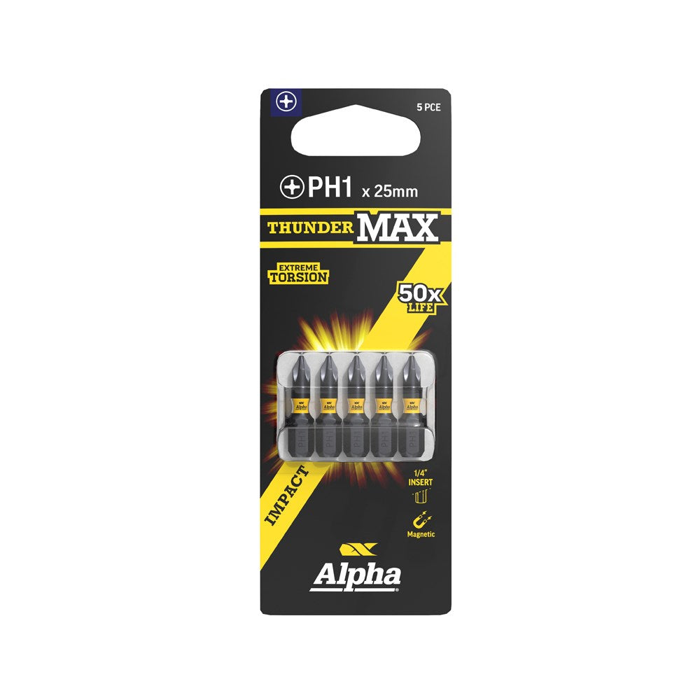 Alpha ThunderMax Impact Power Bits Phillips