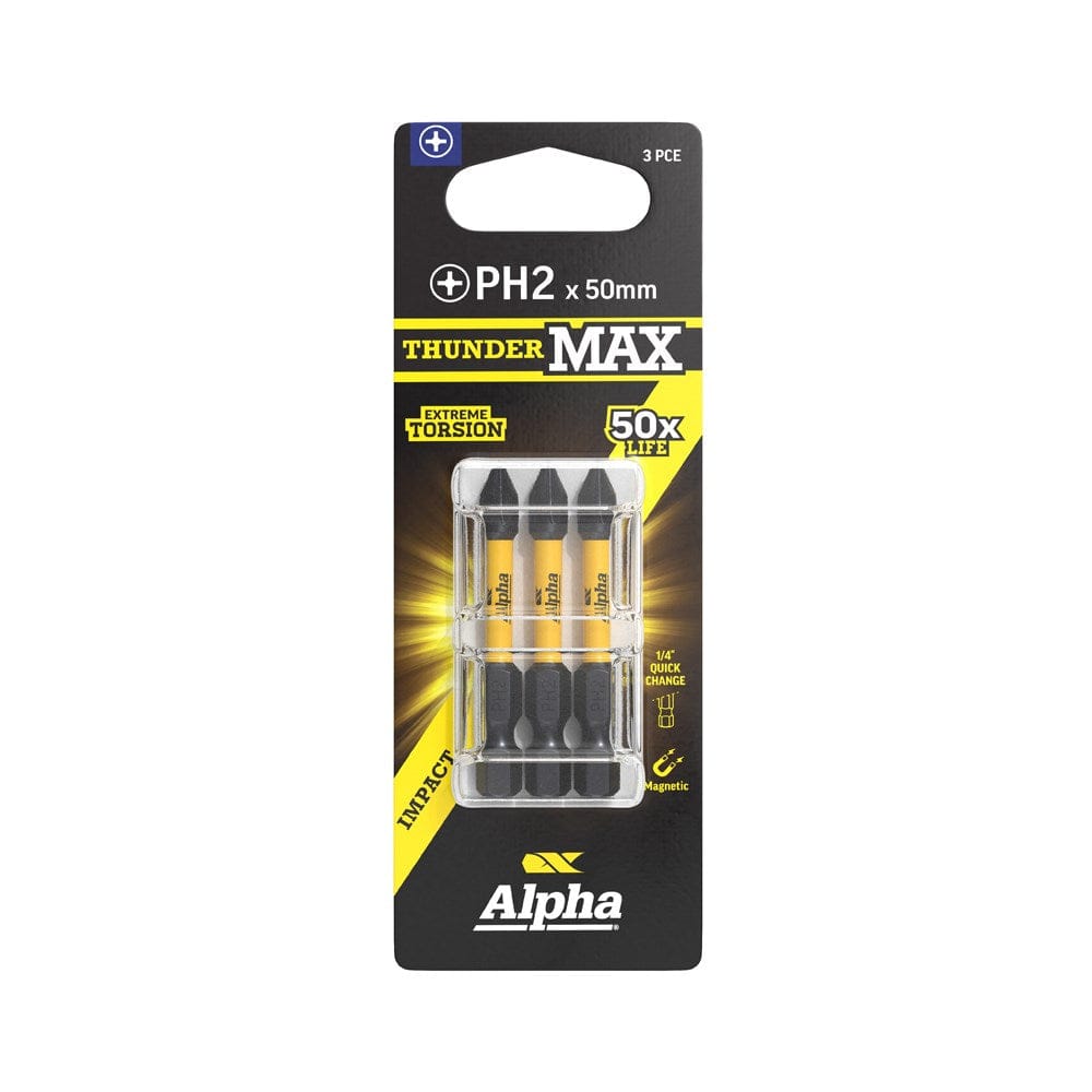 Alpha ThunderMax Impact Power Bits Phillips