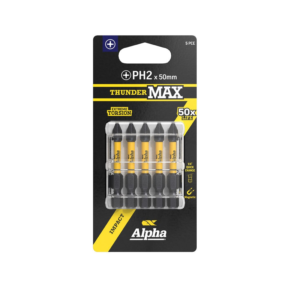 Alpha ThunderMax Impact Power Bits Phillips