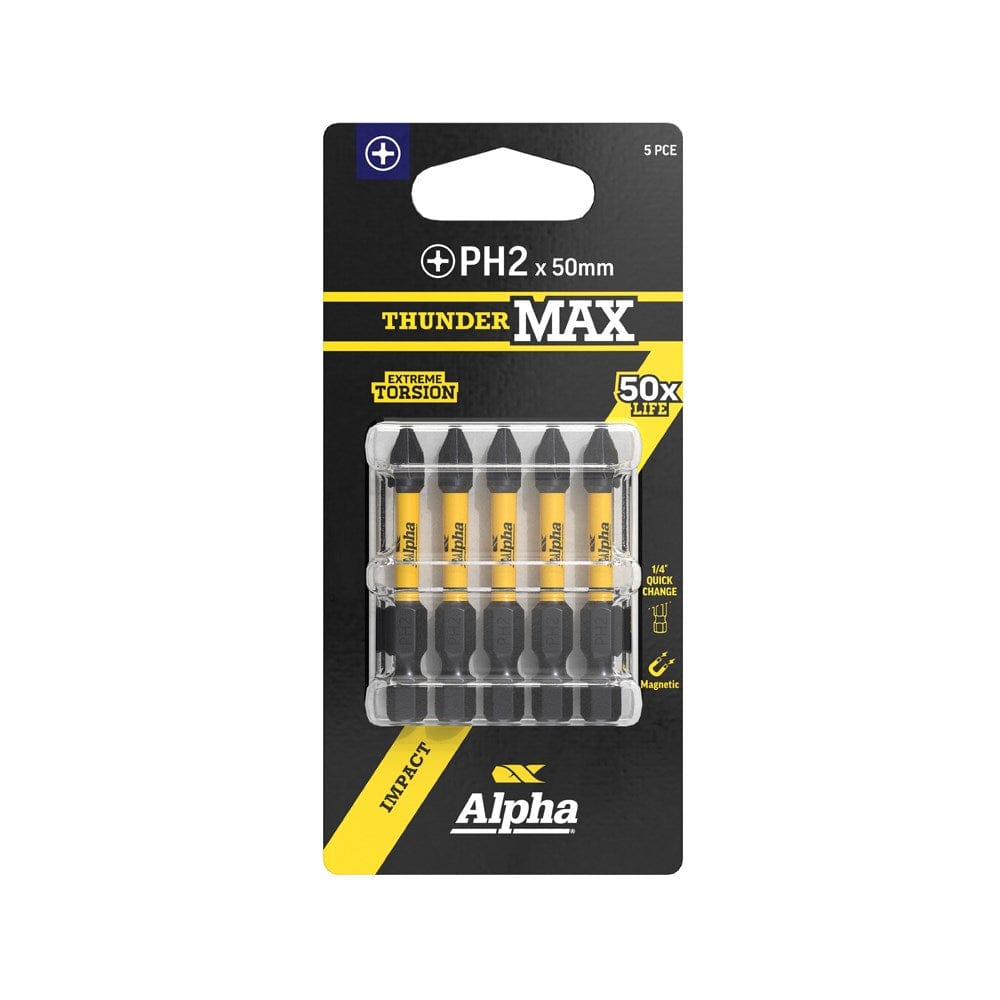 Alpha ThunderMax Impact Power Bits Phillips