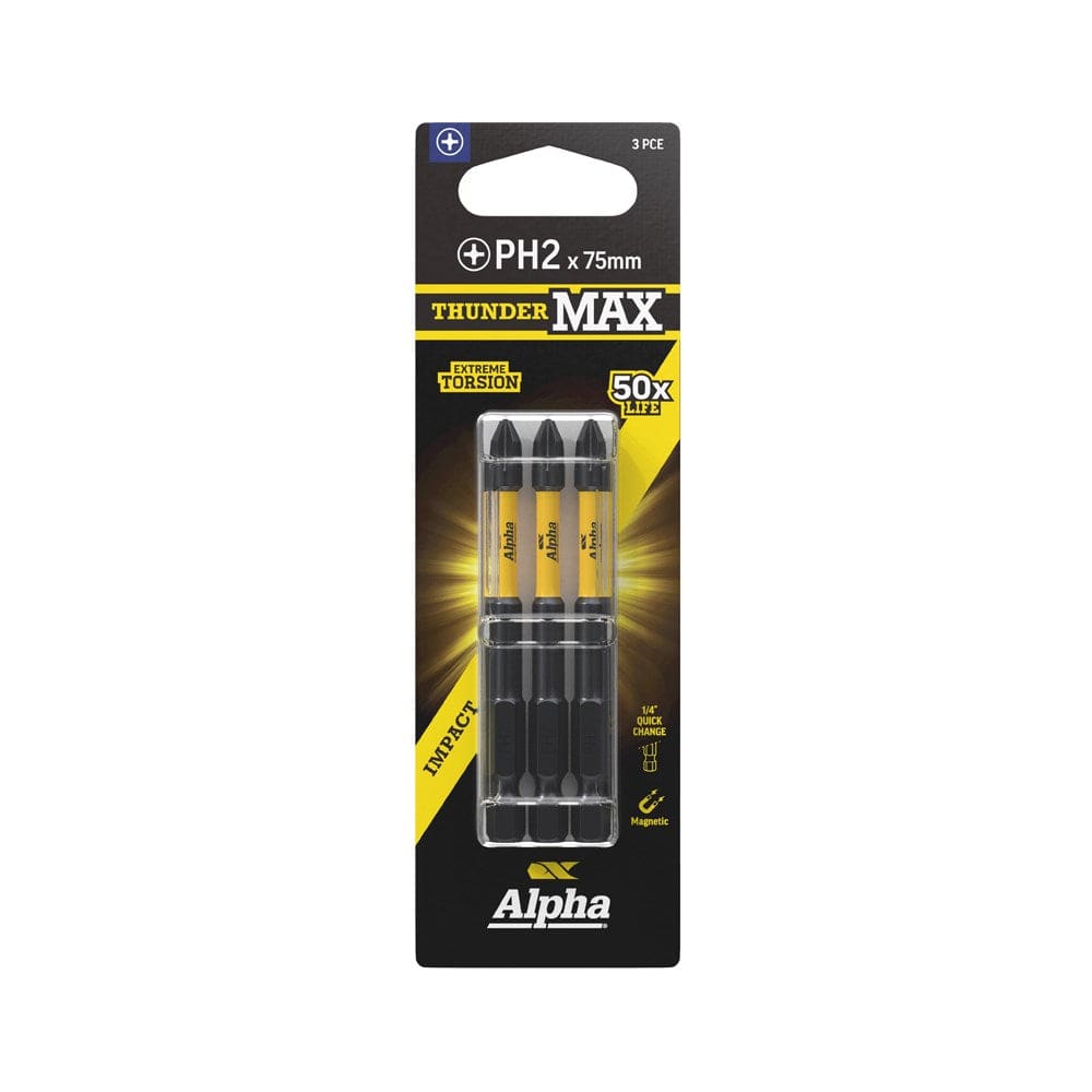 Alpha ThunderMax Impact Power Bits Phillips