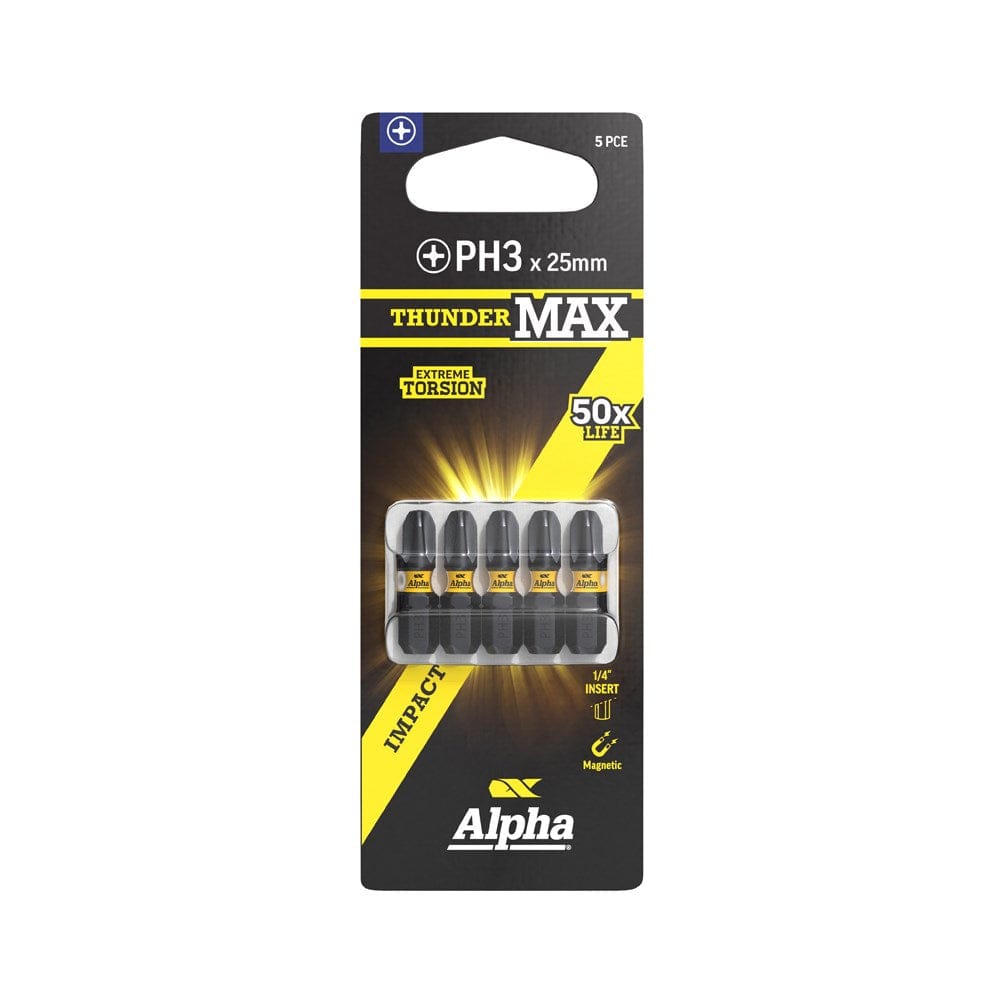 Alpha ThunderMax Impact Power Bits Phillips