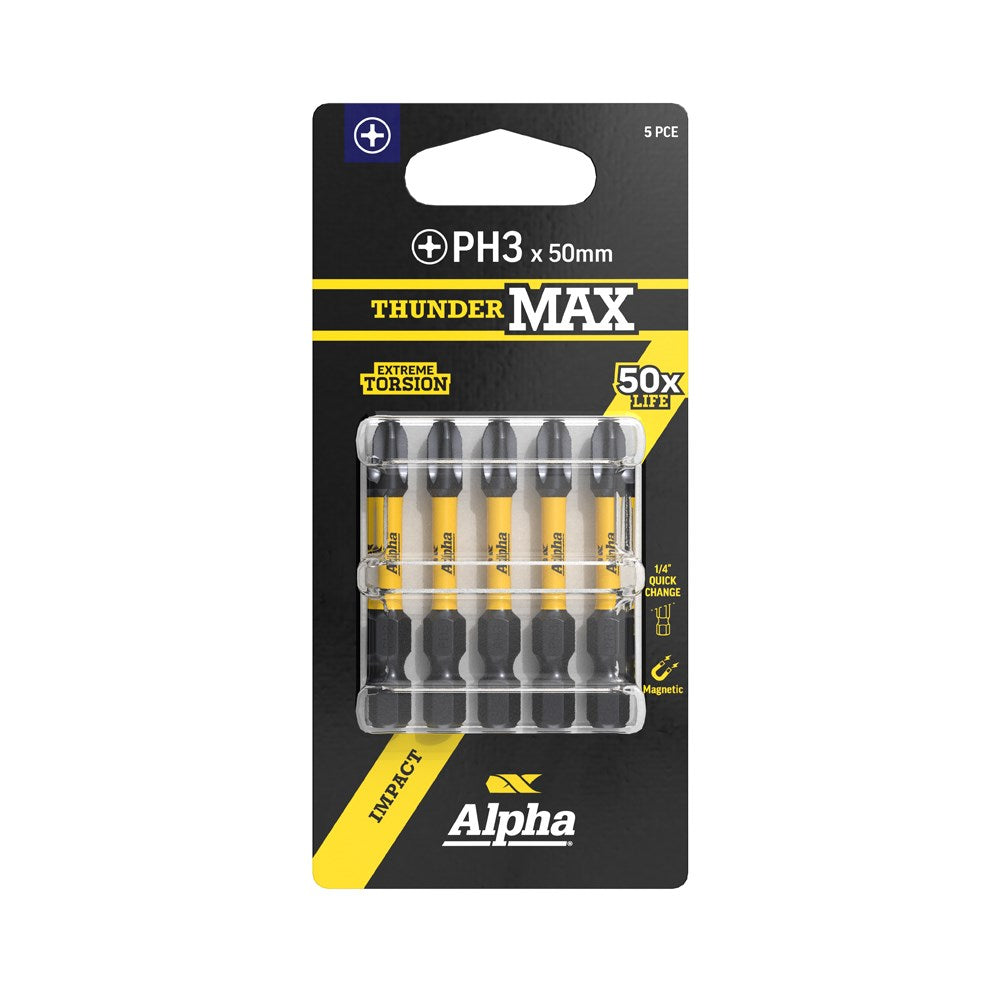 Alpha ThunderMax Impact Power Bits Phillips