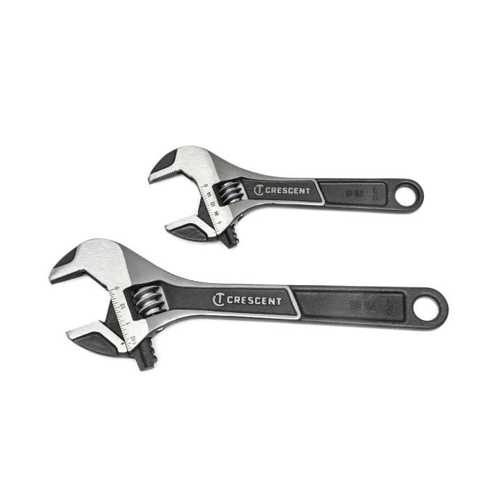 GEARWRENCH 2Pce 150mm (6") & 200mm (10") Wide Jaw Adjustable Wrench Set ATWJ2610VS