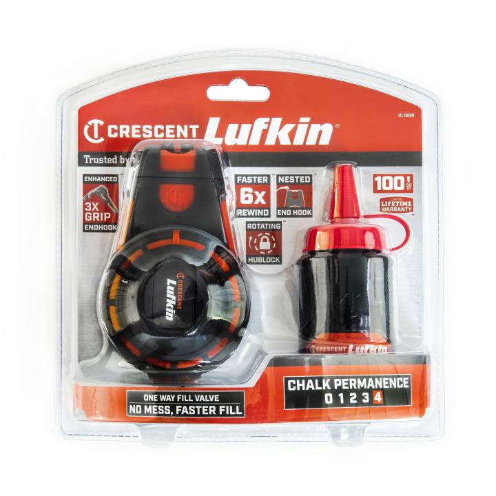 Crescent Lufkin 30m 6:1 Contractor Chalk & Reel with Red Chalk CL100R
