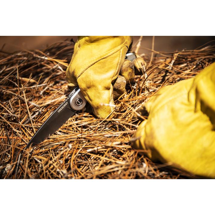 83mm/3-1/4" Drop Point Aluminum Handle Pocket Knife - CPK325A by Crescent