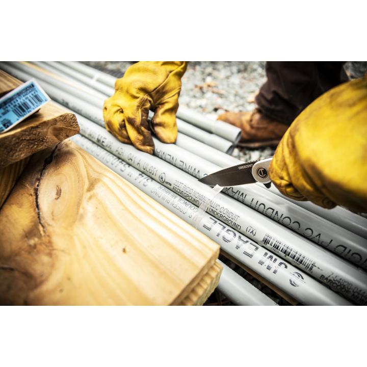 83mm/3-1/4" Drop Point Aluminum Handle Pocket Knife - CPK325A by Crescent