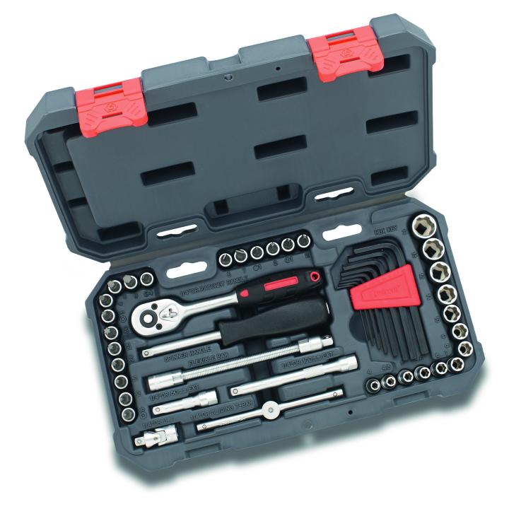 Crescent 45Pce 1/4" Drive 6 Point Standard Metric Mechanics Tool Set CTK45NEU