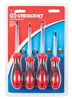 Crescent 4Pce Dual Material Combination Screwdriver Set CSD4
