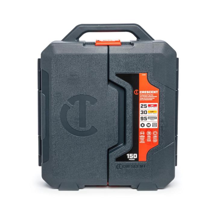 Crescent 150Pce 1/4" and 3/8" Drive 6 Point SAE/Metric Professional Tool Set CTK150