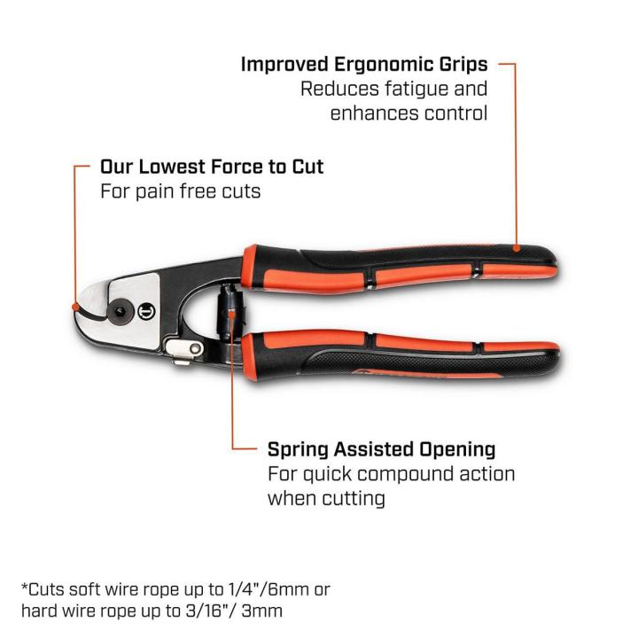 Crescent 7-1/2" Pocket Wire Rope and Cable Cutter CT0690WRC