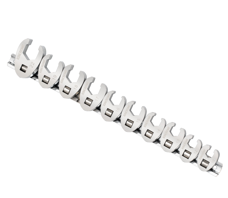 Crows Foot Spanner Set 10 Piece 3/8" Drive - Metric