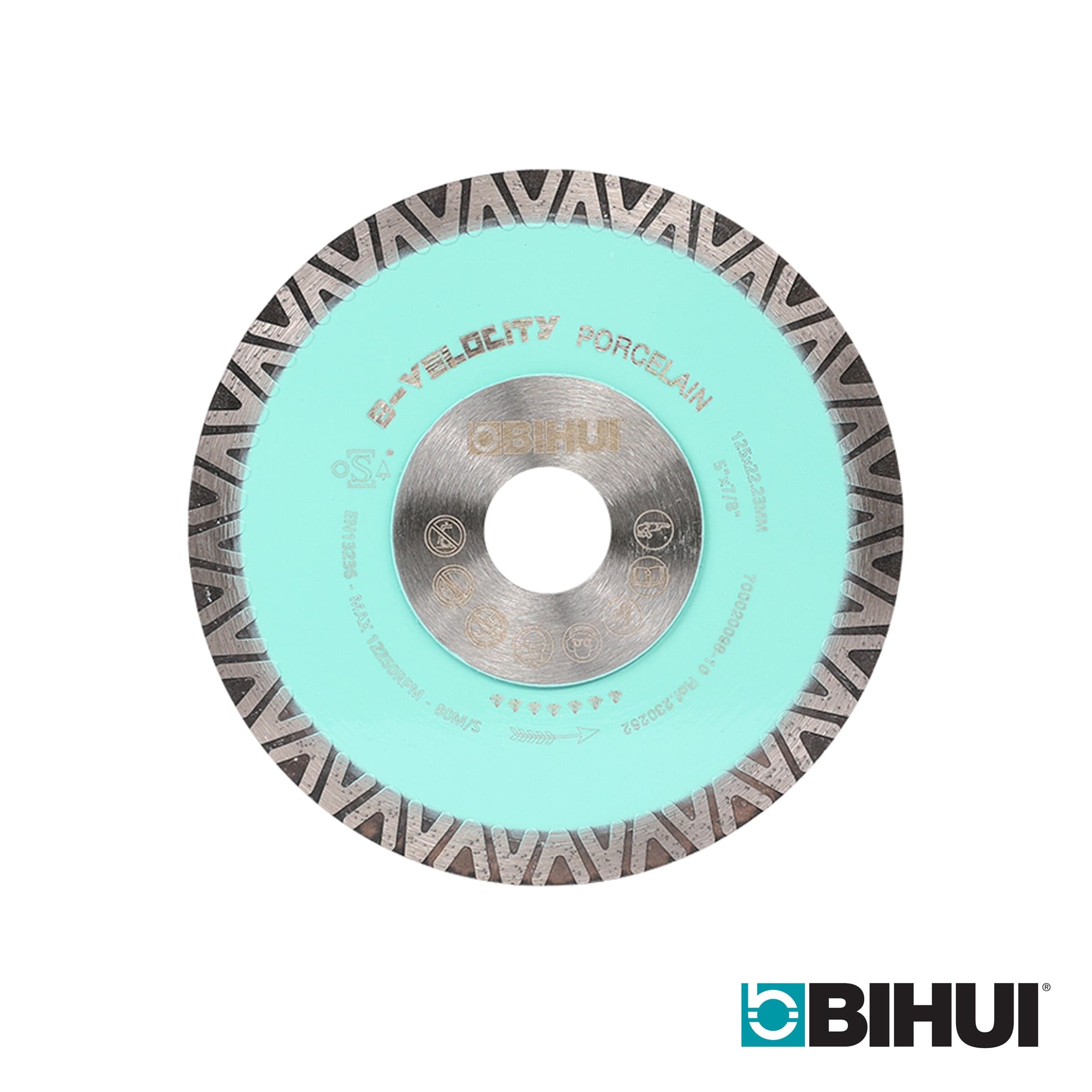 Bihui 125mm (5") Diamond Blade with Continuous Diamond Rim B-Velocity DCDV125