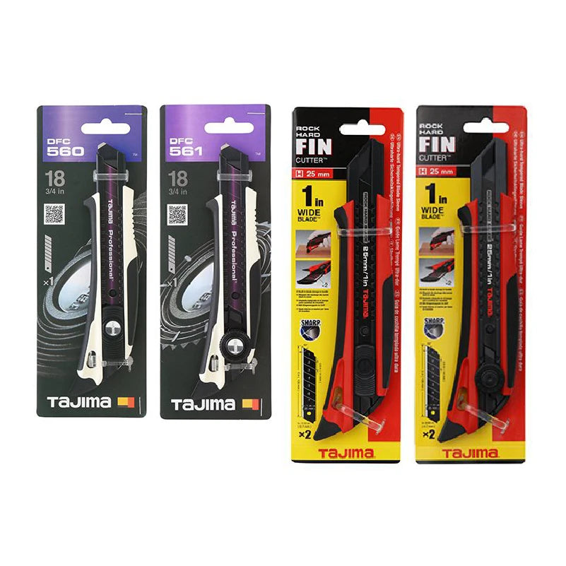 Tajima Professional Series with FIN Cardboard Cutter™ Utility Knives 18mm DFC560 / DFC560N