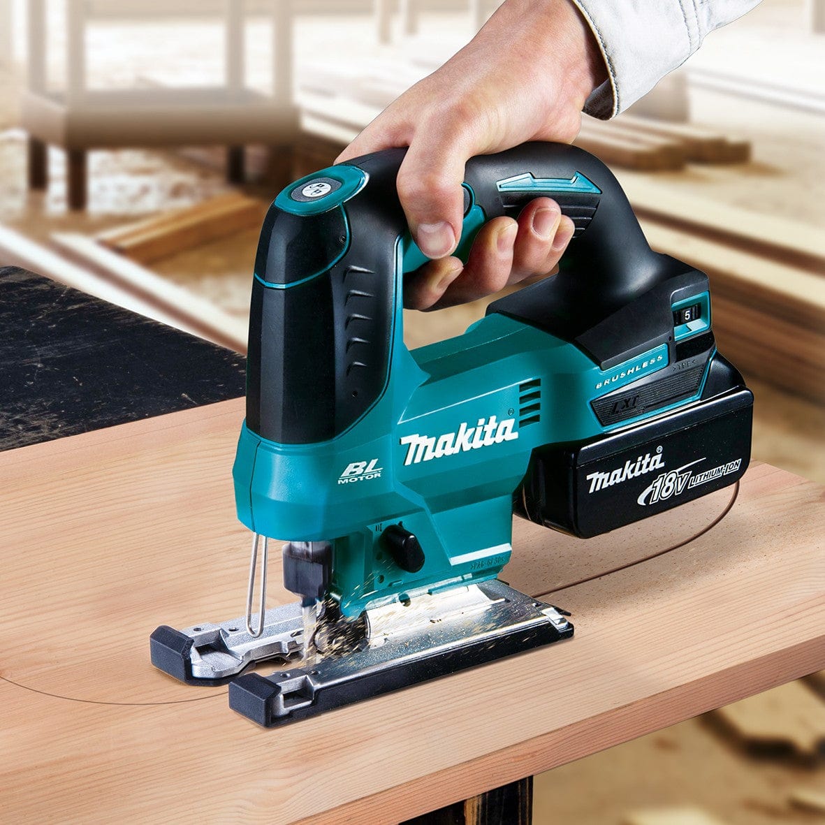 18V Brushless D-Handle Jigsaw Bare (Tool Only) DJV184Z by Makita