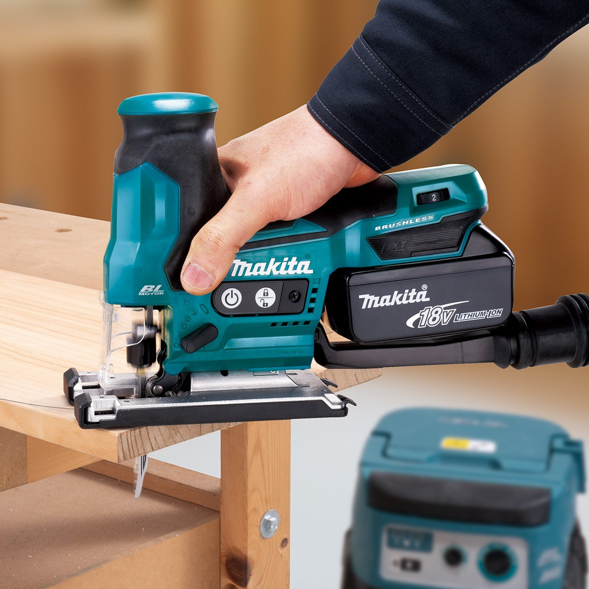 18V Brushless Compact Barrel Handle Jigsaw Bare (Tool Only) DJV185Z by Makita