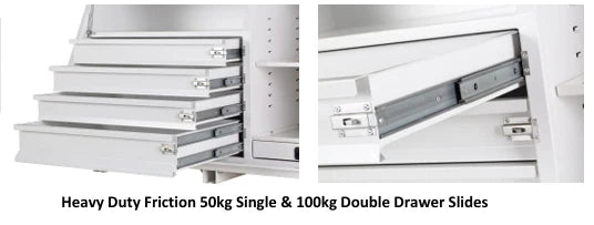 KA BOXES 1150 Series 4 Drawer 5 Shelf Ute Box KA1150D4