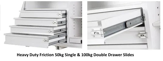 KA BOXES 1150 Series 4 Drawer 5 Shelf Ute Box KA1150D4