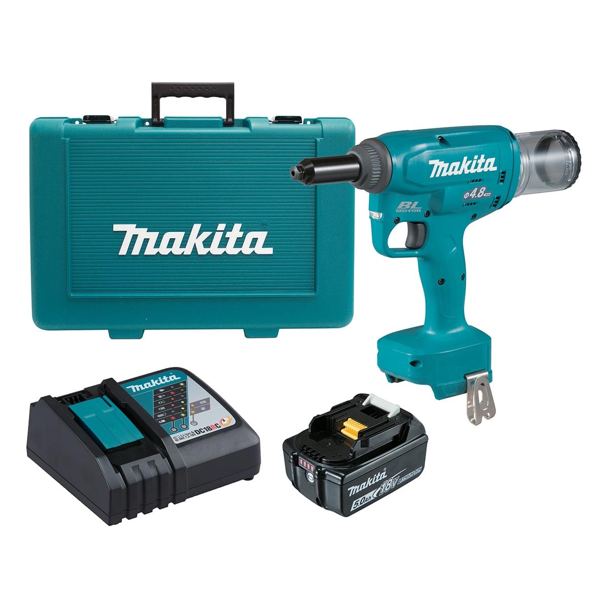 18V Brushless 4.8mm Rivet Gun Kit DRV150RT by Makita