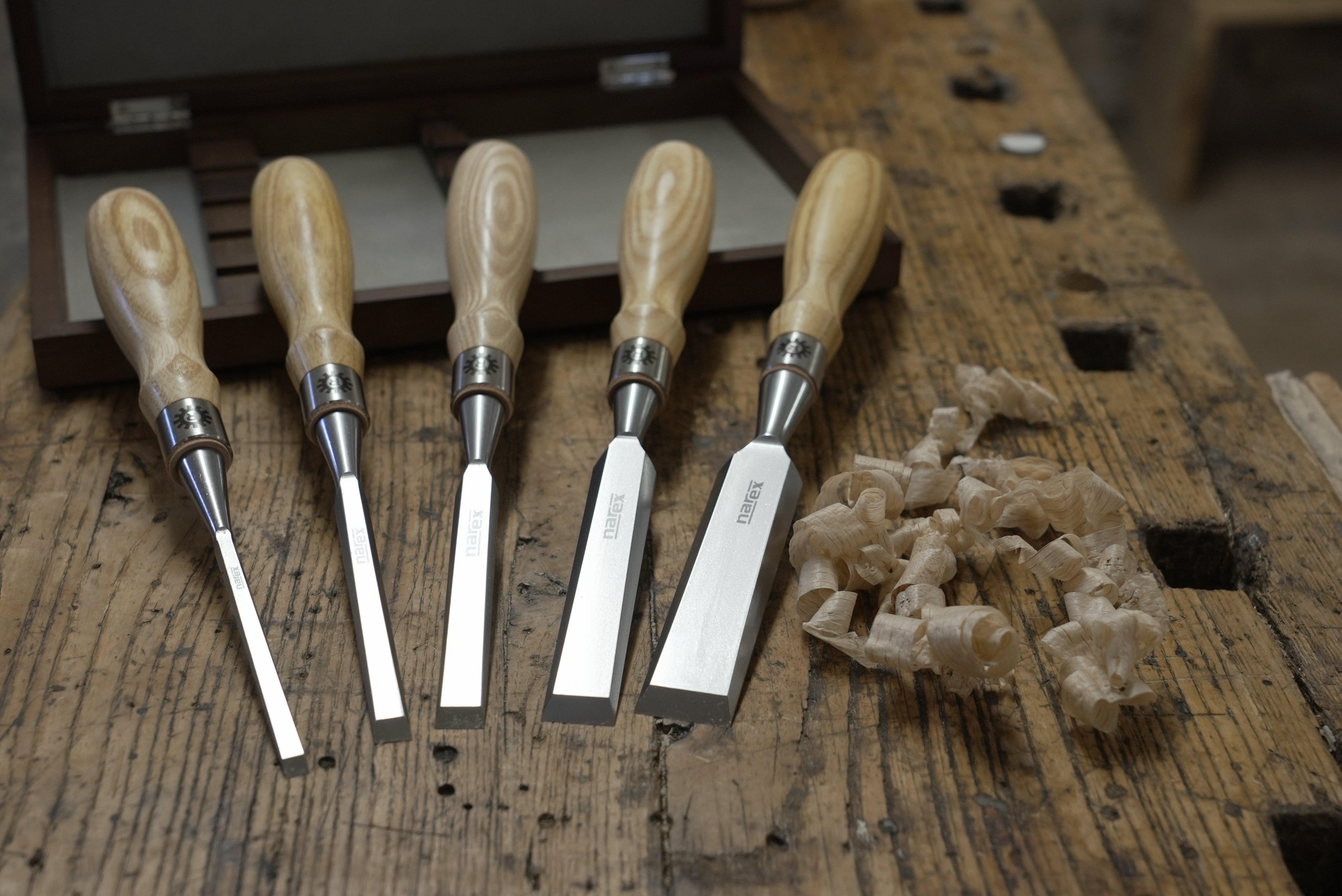 Set of Bevel Edge Chisels 5Pce RICHTER (6mm (1/4"), 10mm (3/8"), 13mm (1/2"), 19mm (3/4"), 25mm(1")) 853600 by Narex