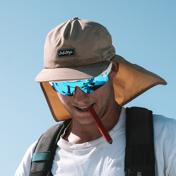 SafeStyle Phantoms Matte White Frame Reflectors Blue Lens