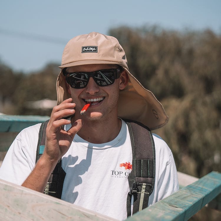 SafeStyle Worksite To Weekend Flap Cap Tan