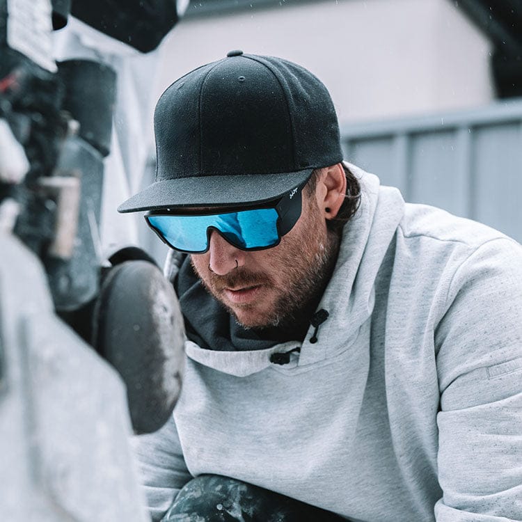 SafeStyle Primes Matte Black Frame Reflectors Blue Lens