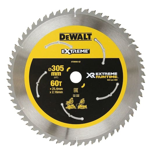 DeWalt EXTREME Runtime Circular Saw Blade 305mm Bore 25.4mm 60T DT99595-QZ