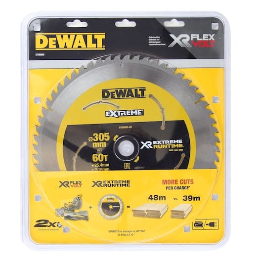DeWalt EXTREME Runtime Circular Saw Blade 305mm Bore 25.4mm 60T DT99595-QZ