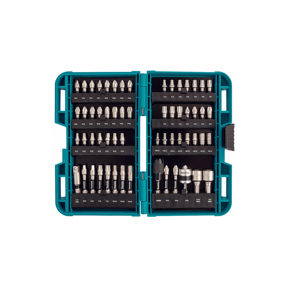 60Pce Impact Bits Set With Quick Chuck Impact Bit Holder E-19299 by Makita