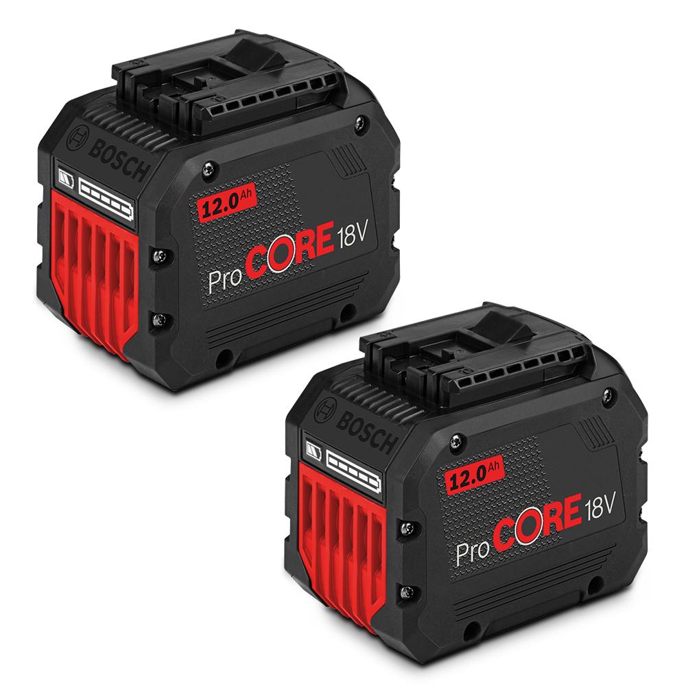 Bosch 18V Professional 2x 12.0Ah ProCORE Batteries 0615990M5L