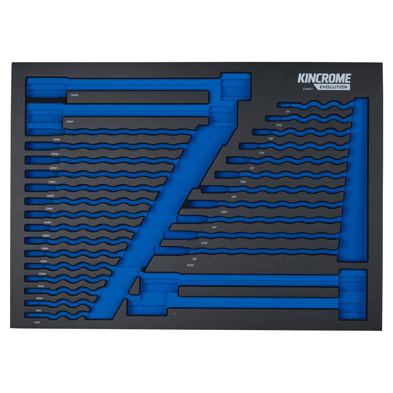 Kincrome Evolution 30Pce Combination Spanners EVA Tool Tray (Empty) EVA411ET