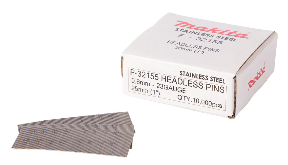 Makita 10000Pce 23GA Pin Nails | Galvanised or Stainless Steel