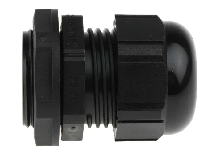 Black Polyamide Cable Gland, PG21 - 2066131 by Boteco