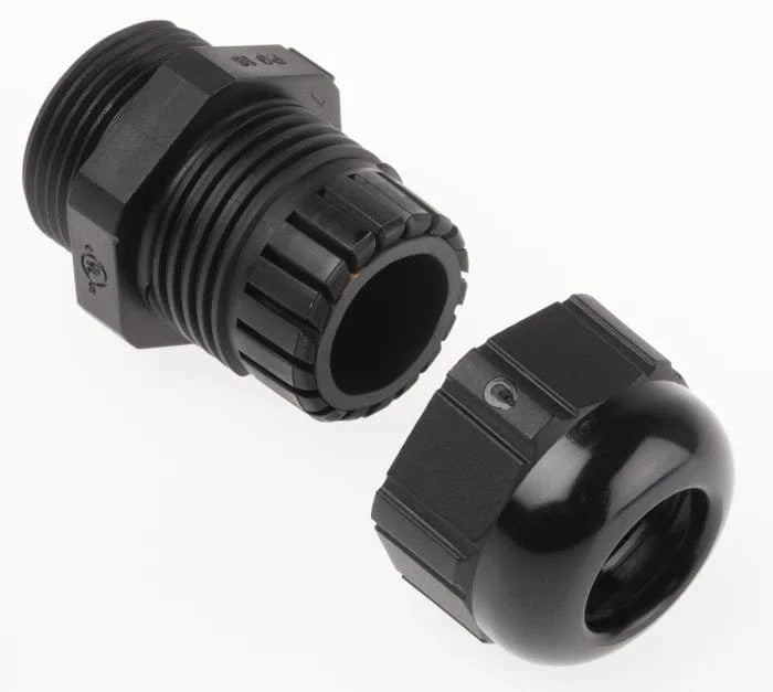 Black Polyamide Cable Gland, PG16 - 4442802 by Boteco