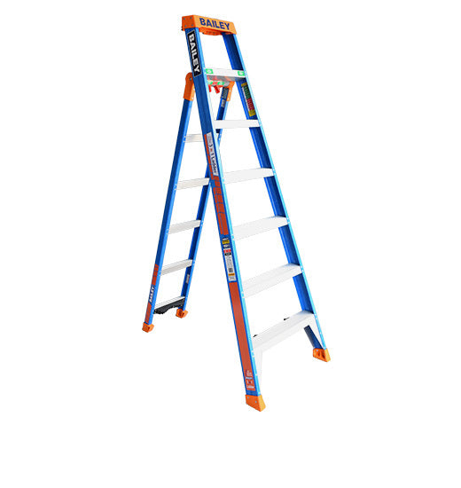Bailey Pro Punchlock Fibreglass Step Extension Ladder 150kg Industrial Rated