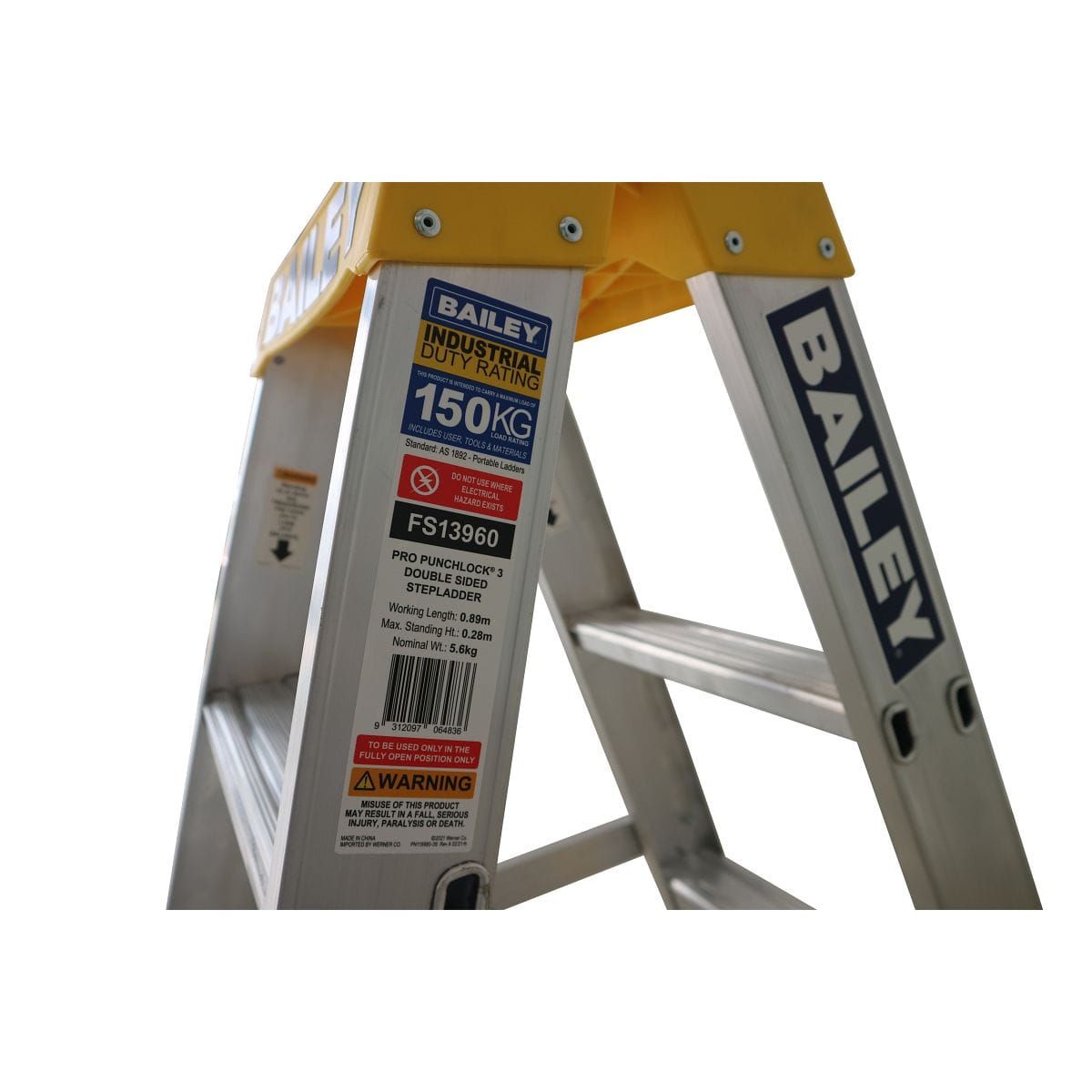 Pro Aluminium Double Sided Step Ladder 150Kg Bailey