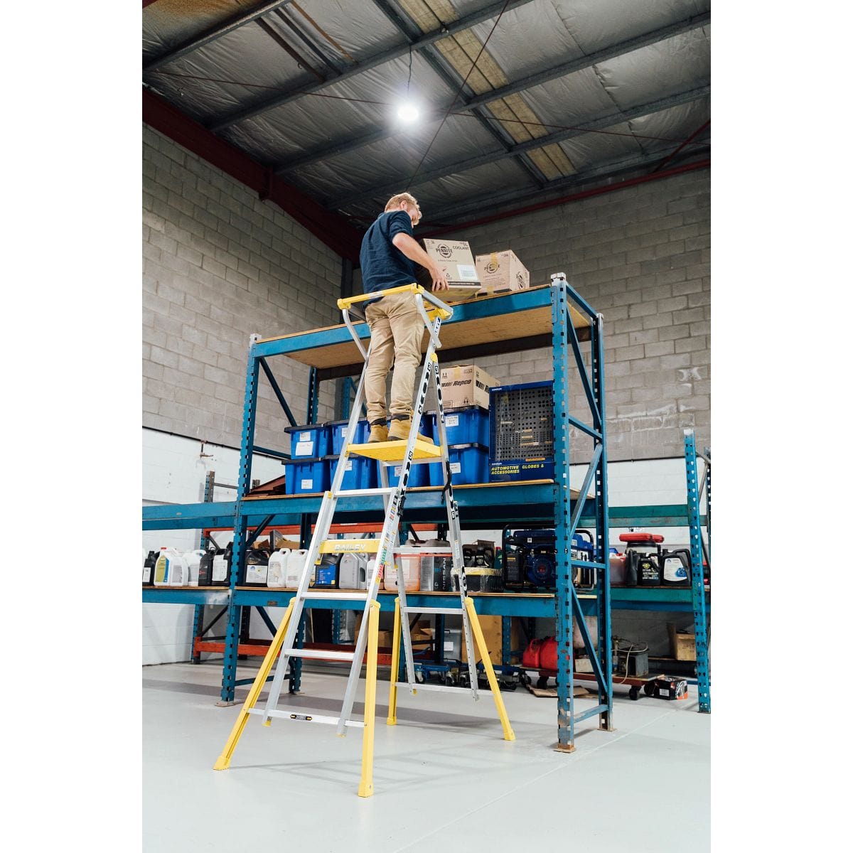 Adjustable Height Platform 3-6 Step Ladder 170Kg Bailey