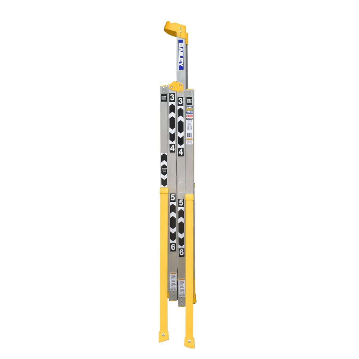 Adjustable Height Platform 3-6 Step Ladder 170Kg Bailey