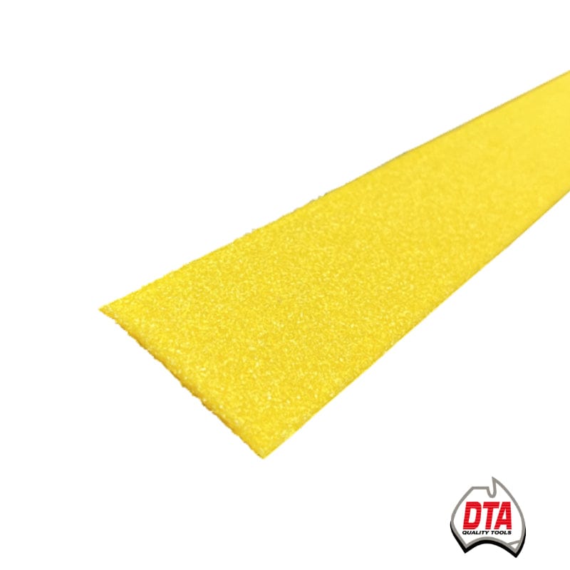 DTA Fibreglass Flatbar Stair Nosing 1.2m x 50mm Yellow FSE50