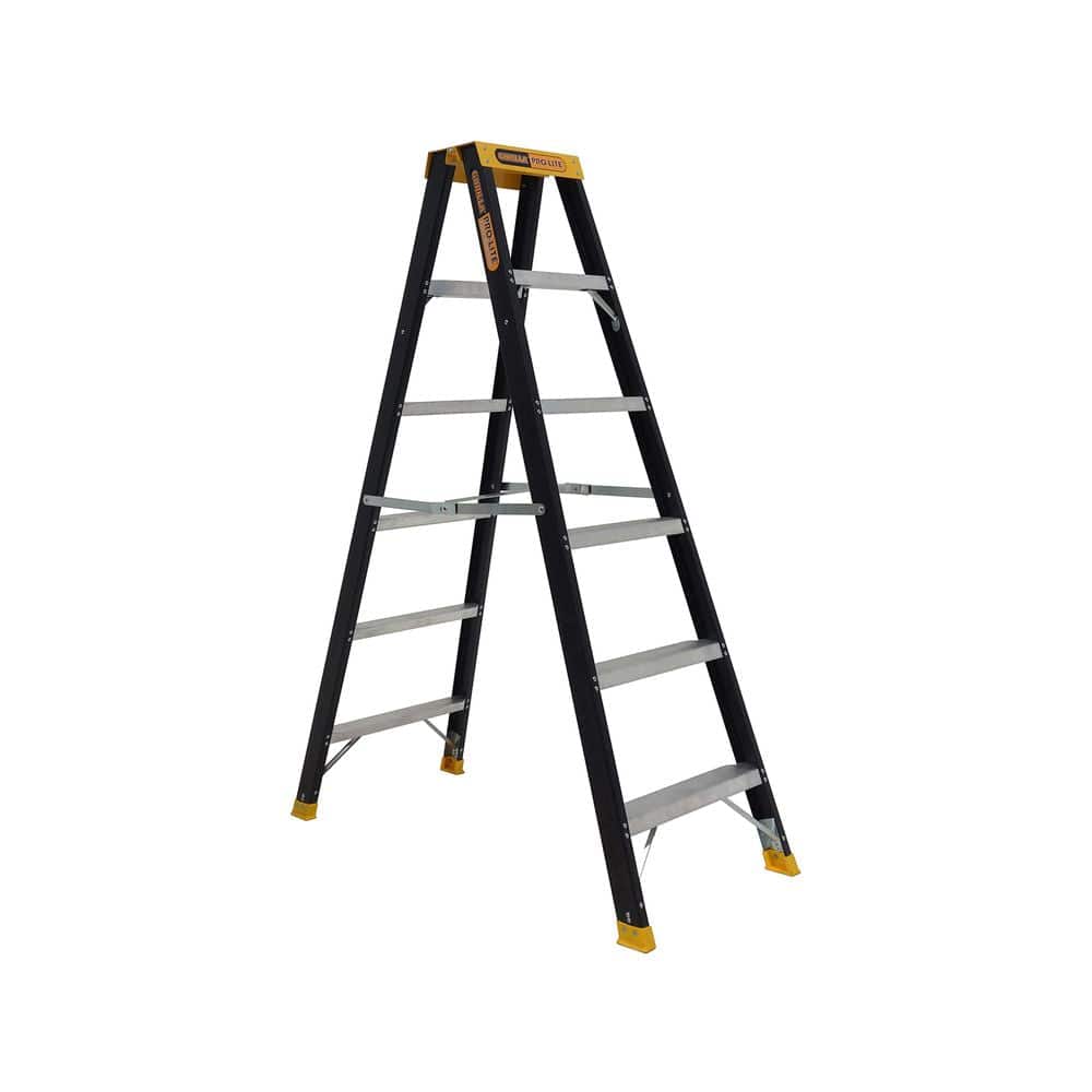Pro-Lite 6 Step Fibreglass Double Sided 150kg Industrial FSM006-PRO by Gorilla