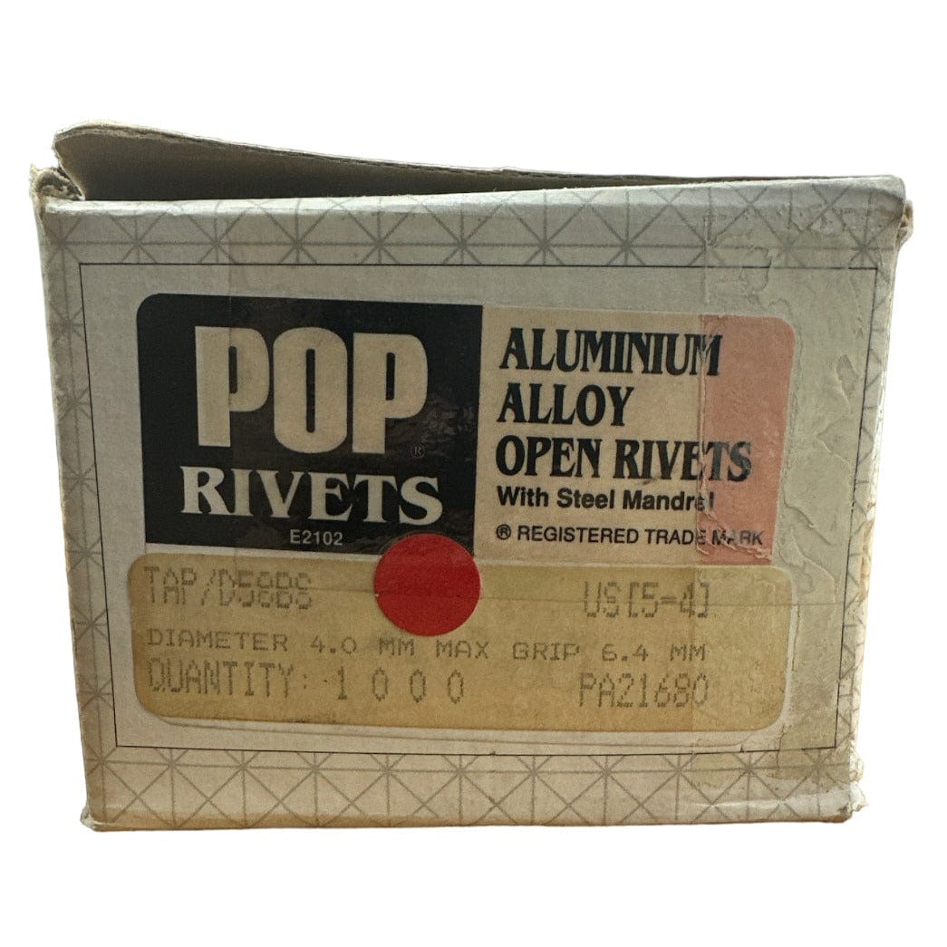 *Shop Soiled* 4mm x 6.4mm Aluminium Pop Rivets with Steel Mandrel (1000Pce)