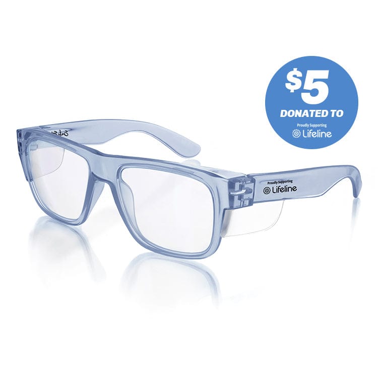 SafeStyle Fusions Blue Frame Clear Lens
