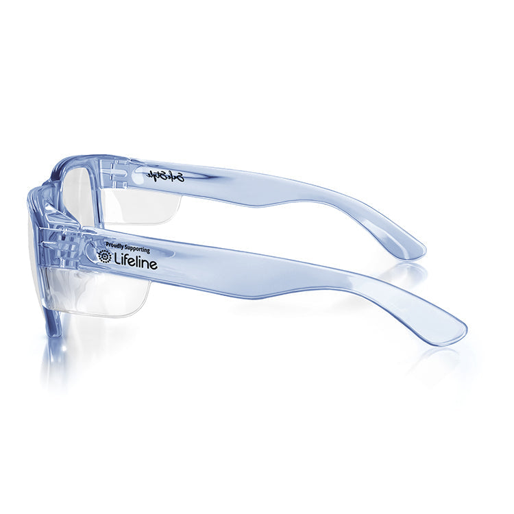SafeStyle Fusions Blue Frame Clear Lens
