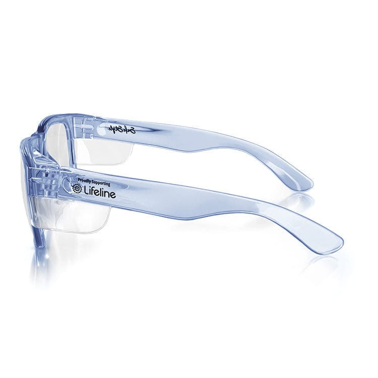 SafeStyle Fusions Blue Frame Clear Lens