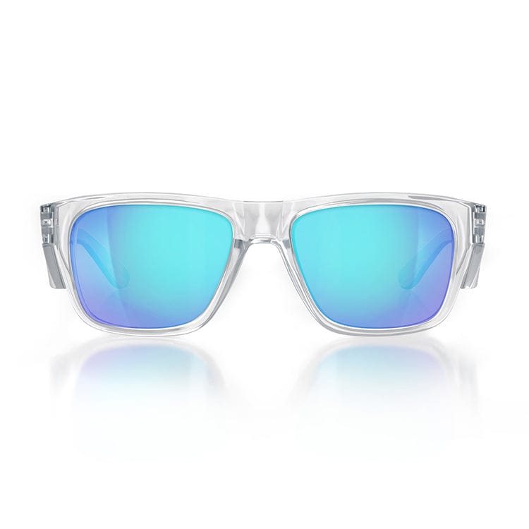 SafeStyle Fusions Clear Frame Mirror Blue Polarised Lens
