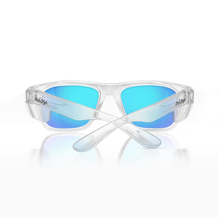SafeStyle Fusions Clear Frame Mirror Blue Polarised Lens