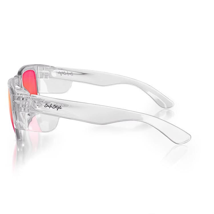 SafeStyle Fusions Clear Frame Mirror Red Polarised Lens