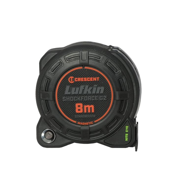 Lufkin 8m x 32mm Shockforce Nite Eye™ G2 Magnetic Tape Measure G2MAGNE832M