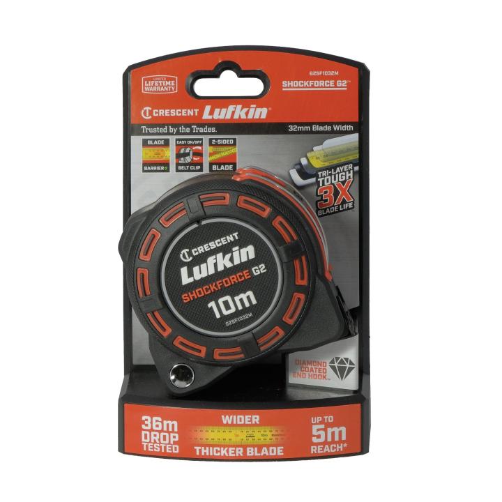 10m X 32mm Shockforce™ G2 Tape Measure G2SF1032M by Lufkin